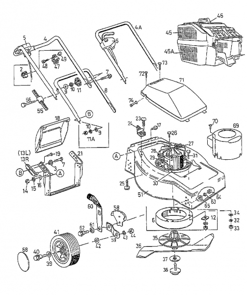 Ersatzteile Gutbrod Elektromäher Eco E Typ: 04041.05  (1997) Grundgerät