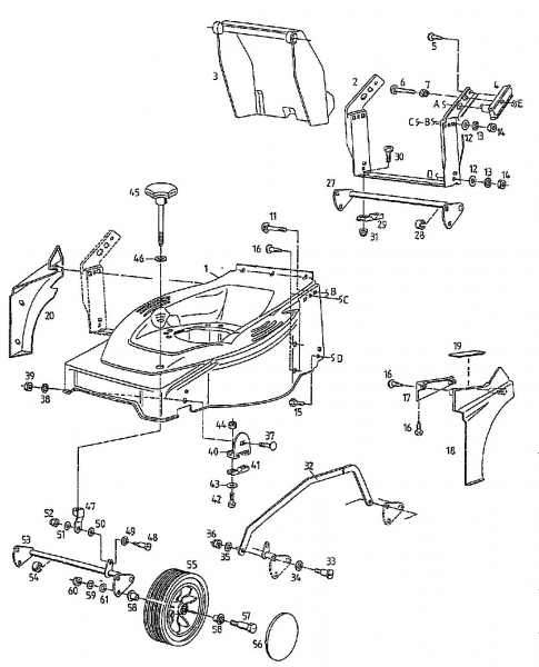 Ersatzteile Gutbrod Motormäher HB 42 L Typ: 04028.02  (1997) Grundgerät