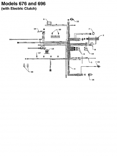 Ersatzteile MTD Rasentraktor B/160 Typ: 13AT675G678  (1997] Schaltplan 