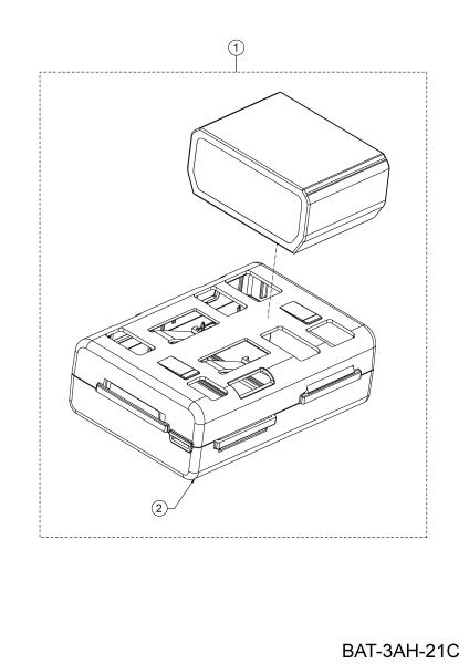 Cub Cadet Ersatzteile Mähroboter XR5 1000 22AKFEFA603 (2021) Batterie und Gehäuse