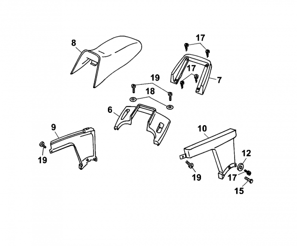 Ersatzteile WOLF-Garten Scooter OHV 3 Typ: 6995000 Serie C  (2003) Sitz, Verkleidungen 