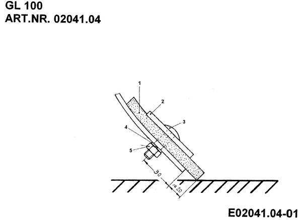 Ersatzteile Zubehör Einachser Gummileiste für Räumschild GL 100 für RS 100 Typ: 02041.04  (1992) Grundgerät