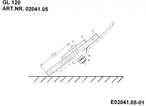 Ersatzteile Zubehör Einachser Gummileiste für Räumschild GL 120 für RS 120 Typ: 02041.05  (1992) Grundgerät