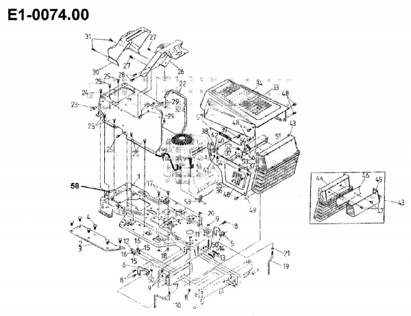 Ersatzteile Gutbrod Rasentraktoren 1114 AWS Typ: 00097.01  (1992) Armaturenbrett, Motorhaube, Sitzwanne