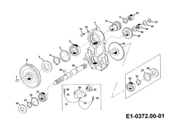 Ersatzteile Gutbrod Einachser G 650 D Typ: 00026.04  (1993) Zapfwelle