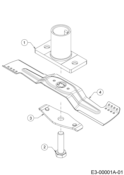 Cub Cadet Ersatzteile Motormäher XM1 DP46 11A-YAKC603 (2020) Messer, Messeraufnahme
