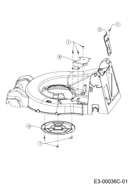 Cub Cadet Ersatzteile Motormäher mit Antrieb XM3 ER53 12AQZBK2603 (2020) Abdeckungen