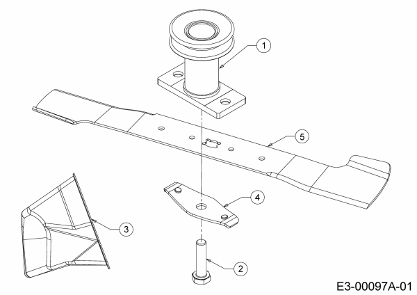 Ersatzteile MTD Benzin Rasenmäher mit Antrieb 53 SPOSE Typ: 12AEPCS7678  (2020) Messer, Messeraufnahme, Mulchstopfen 