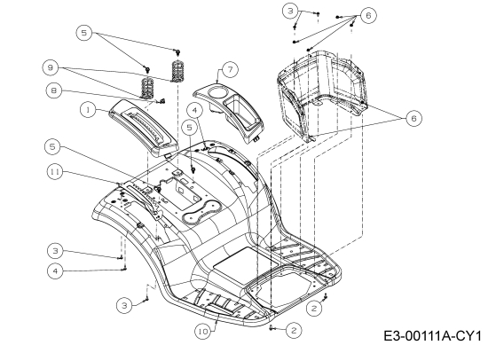 Cub Cadet Ersatzteile Rasentraktoren XT1 OS96 13A8A1CF603  (2019) Sitzwanne