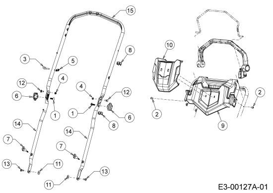 Cub Cadet Ersatzteile Motormäher mit Antrieb SC 500 HW 12ABP2M5710  (2018) Holm