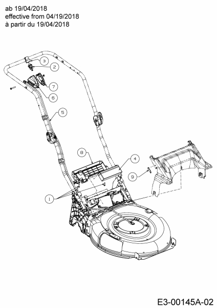 Ersatzteile MTD Benzin Rasenmäher mit Antrieb Smart 46 SPOE Typ: 12BETCS7600  (2018) Batterie, Kabelbaum ab 19/04/2018 