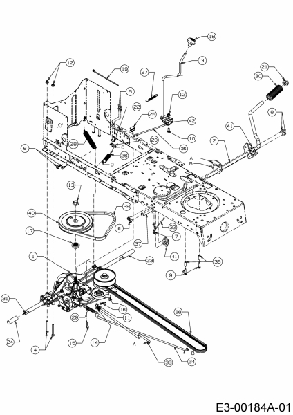 Cub Cadet Ersatzteile Rasentraktoren LT1 NS96 13AB76DF603  (2019) Fahrantrieb