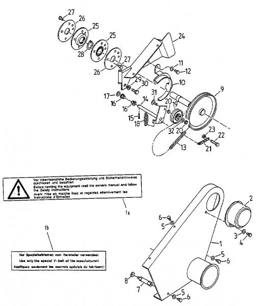 Ersatzteile Gutbrod Balkenmäher BM 107 Typ: 17A-107-604  (2000) Fahrantrieb