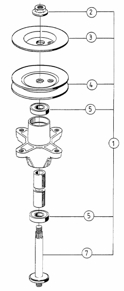 Ersatzteile Mastercut Rasentraktoren 16/107 Typ: 13AE660G659  (2000) Messerspindel 618-0142