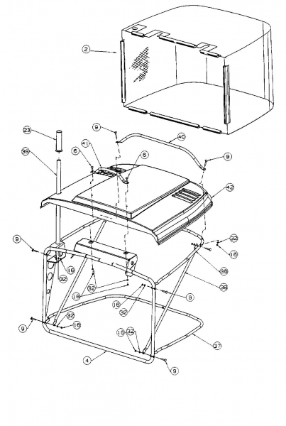 Ersatzteile Gutbrod Rasentraktoren Sprint SLX 92 RH Typ: 13AE416E690  (2001) Grasfangeinrichtung