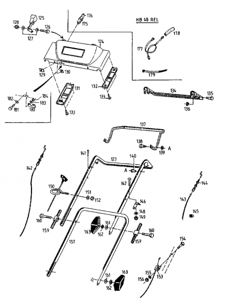 Ersatzteile Gutbrod Motormäher mit Antrieb HB 48 REL Typ: 12AET58W604  (2000) Holm