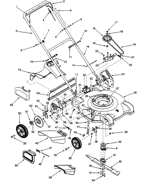 Ersatzteile MTD Benzin Rasenmäher mit Antrieb 288 C Typ: 12A-288C000  (2000) Grundgerät 