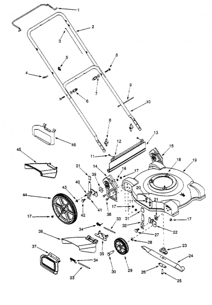 Ersatzteile MTD Benzin Rasenmäher ohne Antrieb 508 N Typ: 11B-508N000  (2000) Grundgerät 