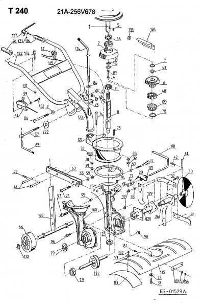 Ersatzteile MTD Motorhacke T/240 Typ: 21A-256V678  (2002) Grundgerät 