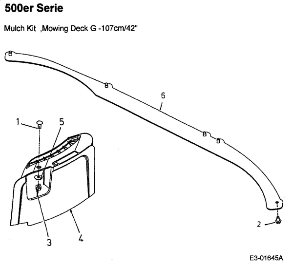Ersatzteile Gutbrod Rasentraktoren GLX 107 SAL Typ: 13AE506G690  (2002) Mulch Kit 42/107cm (G) 500er Serie