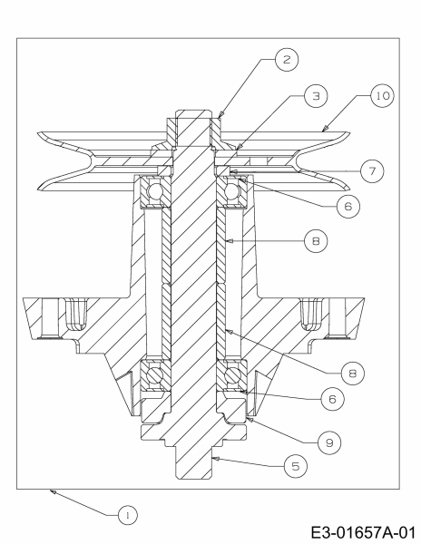 Cub Cadet Ersatzteile Zero Turn RZT 50 17AI2ACP603  (2008) Messerspindel 618-04125A