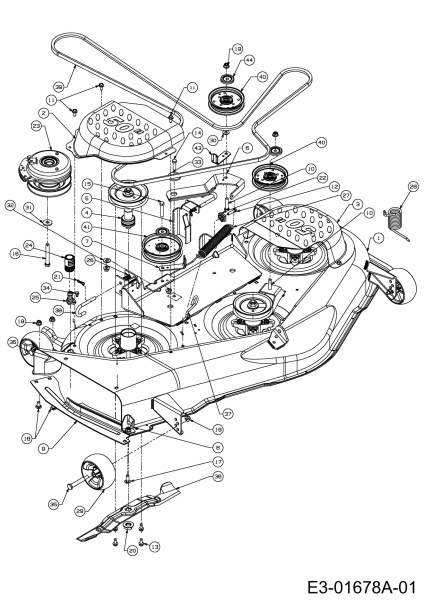 Ersatzteile Troy-Bilt Zero Turn Mustang XP 50 Typ: 17AFCACP011  (2013) Mähwerk P (50/127cm)