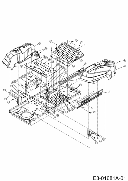 Ersatzteile Troy-Bilt Zero Turn Mustang XP 50 Typ: 17AFCACP011  (2013) Trittbrett, Verkleidung