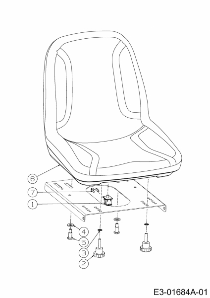Ersatzteile Troy-Bilt Zero Turn Mustang XP 50 Typ: 17AFCACP011  (2013) Sitz, Sitzschalter