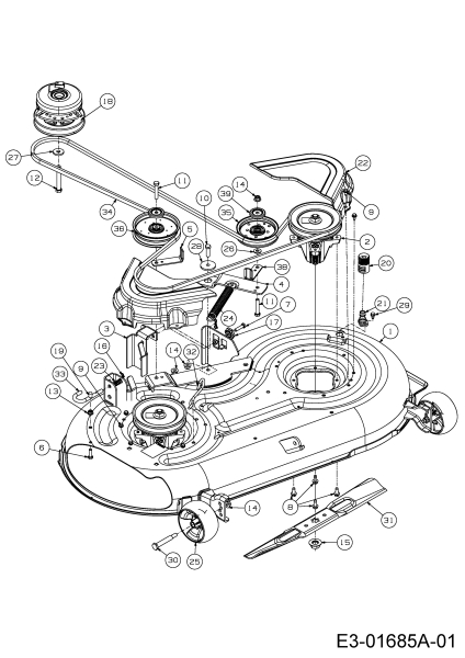 Cub Cadet Ersatzteile Zero Turn RZT 42 17AFCACS330  (2015) Mähwerk S (42/107cm)