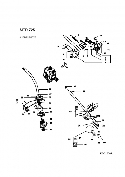 Ersatzteile MTD Motorsense 725 Typ: 41BD725G678  (2004) Grundgerät 