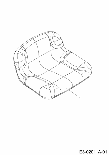 Ersatzteile MTD Rasentraktor Pinto E-Start Typ: 13B4065-678  (2005) Sitz mit niedriger Rückenlehne (228mm) 