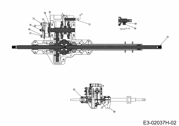 Ersatzteile Gutbrod Rasentraktoren GLX 92 RA Typ: 13ED50GE690  (2012) Getriebe 618-04331
