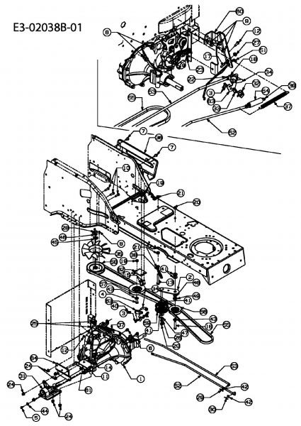 Ersatzteile Gutbrod Rasentraktoren GLX 92 SHL Typ: 13BT516I690  (2005) Fahrantrieb