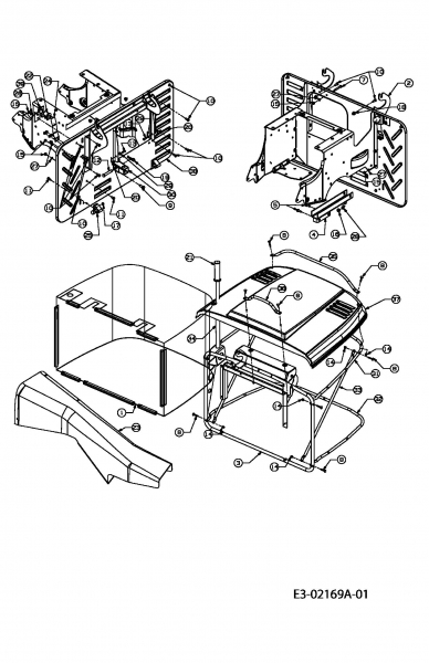 Ersatzteile MTD Rasentraktor RH 155/92 Typ: 13DA450E600  (2004) Grasfangeinrichtung 