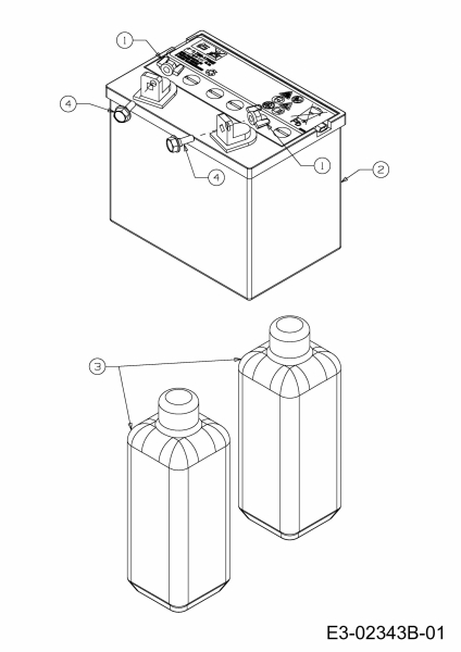 Ersatzteile Silverline Rasentraktoren 145/96 T Typ: 13CM763F686  (2011) Batterie