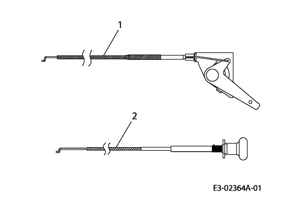 Ersatzteile MTD Rasentraktor JE 135 A Typ: 13AM488E678  (2005) Choke- und Gaszug 