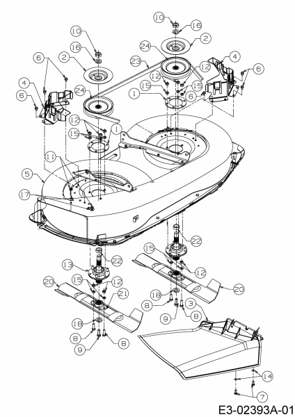 Ersatzteile Cmi Rasentraktoren 91-12 Typ: 13D1452B620  (2005) Mähwerk B (36/91cm)