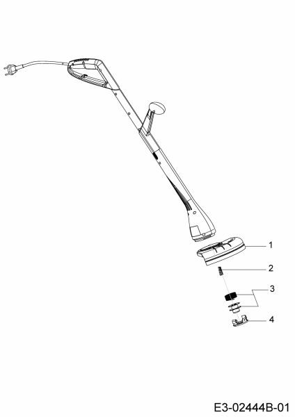 Ersatzteile WOLF-Garten Elektro Rasentrimmer LYCOS E/280 T Typ: 41AE2TD-650 (2020) Grundgerät 