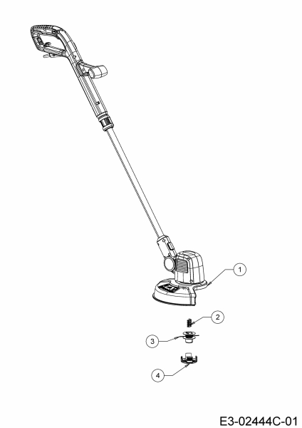 Ersatzteile WOLF-Garten Elektro Rasentrimmer LYCOS E/350 T Typ: 41AE3TDT650 (2020) Grundgerät 