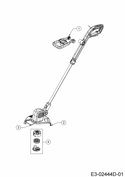 Ersatzteile WOLF-Garten Elektro Rasentrimmer LYCOS E/400 T Typ: 41AE4TDT650 (2021) Grundgerät 