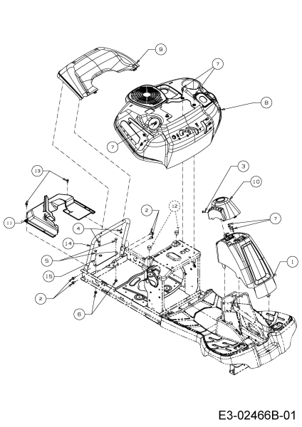 Cub Cadet Ersatzteile Rasentraktoren CC 114 TD 13B226JD603  (2015) Verkleidungen
