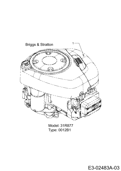 Cub Cadet Ersatzteile Rasentraktoren CC 1019 HN 13HJ91AN603  (2014) Motor Briggs & Stratton