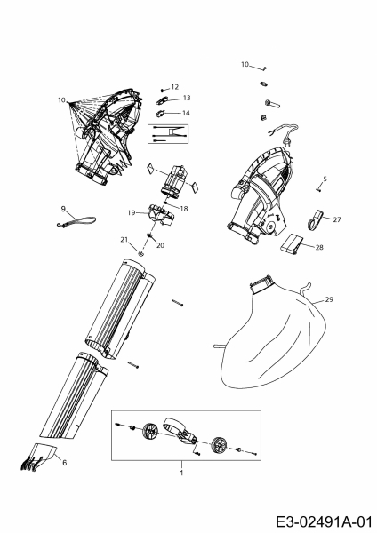 Ersatzteile WOLF-Garten Laubsauger Laubbläser LBV 2600 E Typ: 41AB0BE7C50  (2019) Grundgerät 