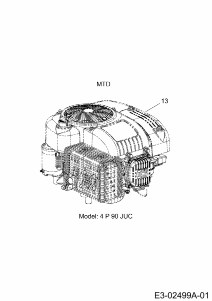 Ersatzteile MTD Rasentraktor 420/38 Typ: 13B2765F306  (2014) Motor MTD 