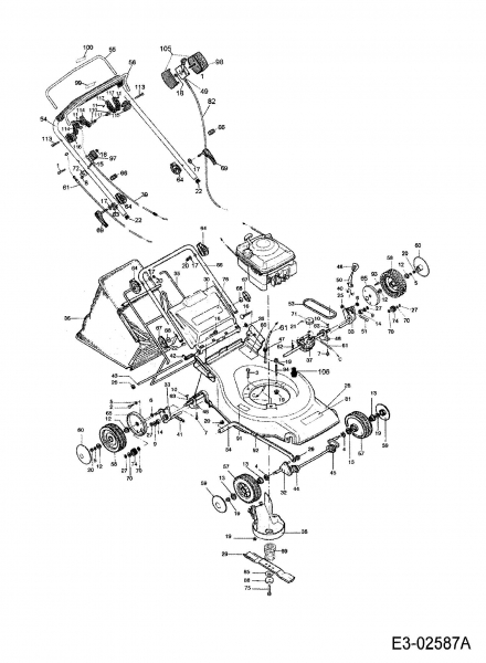 Ersatzteile Yard-Man Motormäher mit Antrieb YM 4516 SPH Typ: 12AMA5BQ643 (2007) Grundgerät