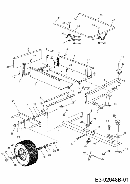 Ersatzteile Zubehör Utility Vehicle (4x2 und 4x4) Anhänger 45-03503  (196-511-000) Typ: 196-511-000  (2004) Grundgerät