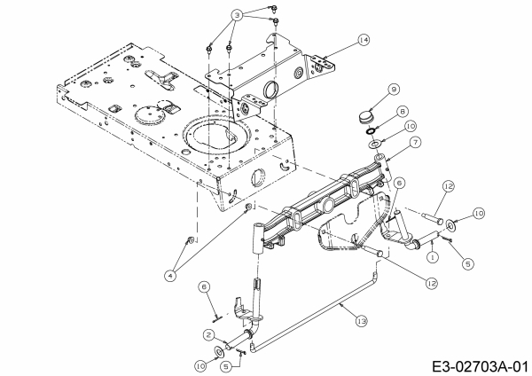 Ersatzteile Iks-Pro Rasentraktoren 200 KLA Typ: 13AP798G660  (2006) Vorderachse