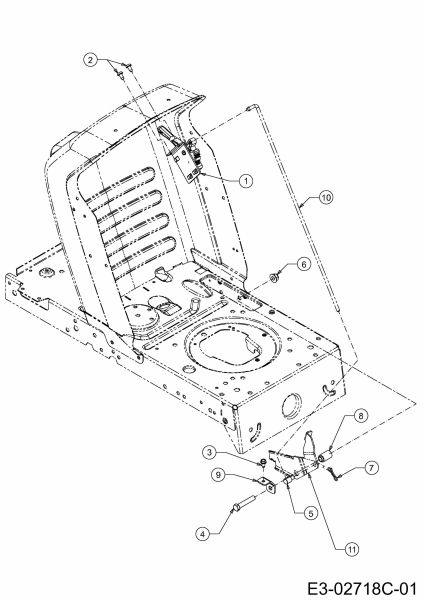 Ersatzteile WOLF-Garten Rasentraktor Select 92.130 T Typ: 13RH76RE650  (2011) Geschwindigkeitsregelung 