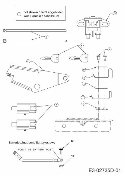 Ersatzteile Kts Rasentraktoren Rasentrac 107 T/175 Typ: 13AN763G677  (2010) Elektroteile