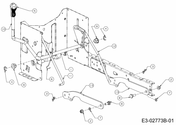Ersatzteile Troy-Bilt Rasentraktoren Pony 42 Typ: 13AD77KS309  (2018) Mähwerksaushebung